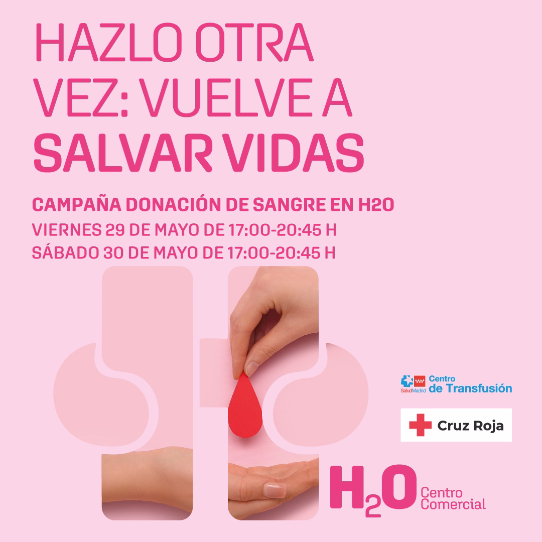 Donación de sangre - centro comercial H2O y Cruz Roja