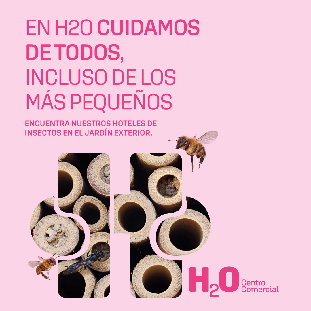 Hoteles de insectos en el centro comercial H2O de Rivas-Vaciamadrid