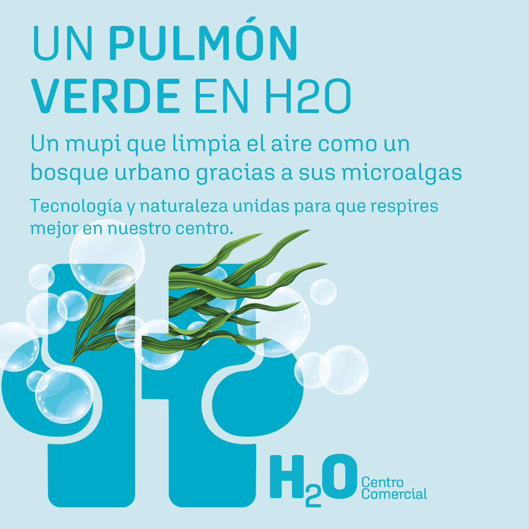 Cartel de mupi purificador en H2O