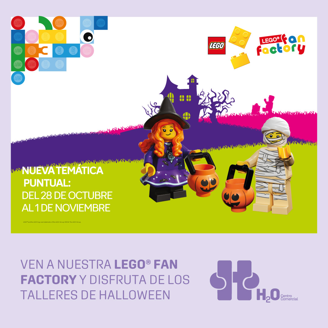 Talleres gratuitos en la Lego Fan Factory de H2O para Halloween