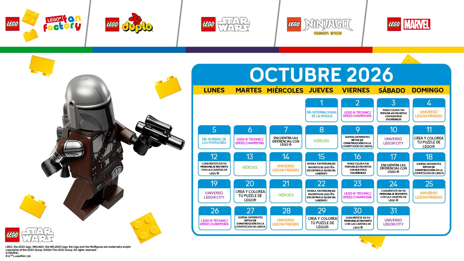 Actividades Lego Fan Factory de H2o en octubre